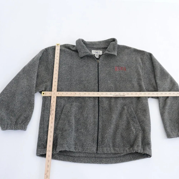 Vintage Gear for  Sports Wisconsin Brown Grey Zip Up Fleece Sweater Size XXL - Picture 4 of 11